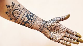 full hand bharwa mehndi design | mehndi design | front hand mehndi design | दुल्हन मेंहदी डिजाइन |