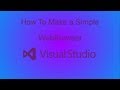 How to Make a Simple WebBrowser in Visual Studio 2012