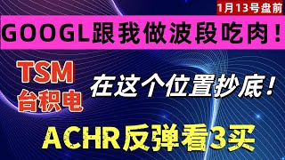 GOOGL跟我做波段赚了！TSM台积电在这个位置抄底！CPI是近期的关键因素！ACHR反弹看3买信号。今日分析：MSTR，MSTX，TSM，AVGO，GOOGL，PLTR，ACHR #tsla