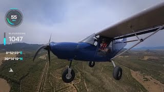 LOCAL FLIGHT IN SARDINIA WITH ATC ; SAVANNAH S ULTRALIGHT AIRCRAFT