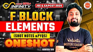 F Block Elements | Short Notes & PYQs |One Shot |Class 11 & 12 |JEE EAPCET 2025 |AP & TS| Naveen Sir