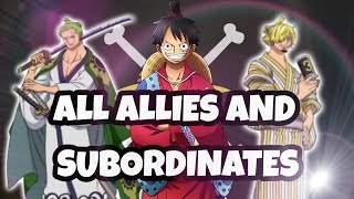 ONE PIECE | ALL ALLIES AND SUBORDINATES OF THE STRAW HATS