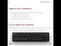 #15 Core JAVA -Java Comments - Single line comments , Multiline comments, Documentation comments