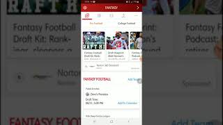 Yahoo Fantasy Football App Demo 2019