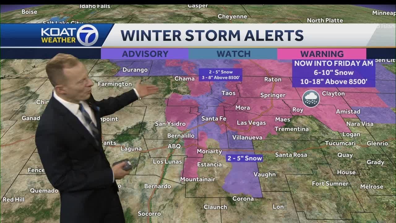 Winter Storm Warnings For Parts Of New Mexico - YouTube