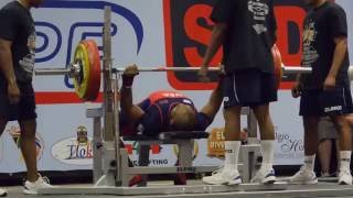 Ls McClain (USA) 1.att.: 210 kg - 2016 IPF World Men's RAW Bench Press Championships