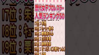 歴代女子プロレスラー人気ランキングTOP50