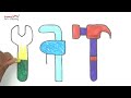 simple tools set drawing step by step easy tools drawing and painting for beginners