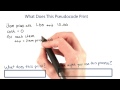 What Does This Pseudocode Print? - Intro to Java Programming