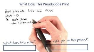 What Does This Pseudocode Print? - Intro to Java Programming