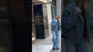 Rebecca Ferguson and Rory St. Clair Gainer seen taking a stroll in NYC. #shortS #trending #Fashion