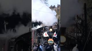 【真岡鉄道C12-66】SLもおか新年号白煙で笹原田通過 2024.1.7[Japanese Steam locomotive Moka railway] class C12-66 'SL Moka'