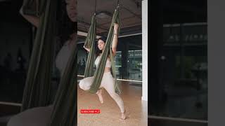 Aerial yoga, how to get an aerial, yoga work out, yoga for anxiety, morning yoga for beginners