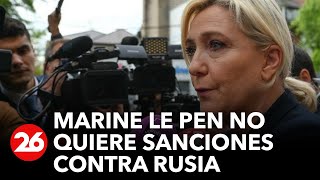 Marine Le Pen no quiere sanciones contra Rusia