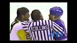 NHL Dec. 10, 1991 Pittsburgh Penguins v New York Rangers (melee) Phil Bourque v Mark Hardy