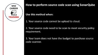 How to perform source code scan using SonarQube