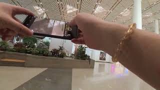 Beijing Capital International airport and Air China Business lounge walk around Free food wine北京首都机场