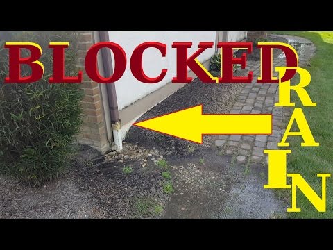 BLOCKED Downspout DRAIN LINE CLEANING underground pipes BLOCKED to street BLOCKED Downspout DRAIN LINE CLEANING underground pipes BLOCKED to street