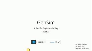 Tutorial on GenSim, a tool for Topic Modelling (Part 2)