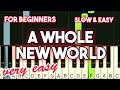 PEABO BRYSON & REGINA BELLE - A WHOLE NEW WORLD ( ALADDIN ) || SLOW & EASY PIANO TUTORIAL