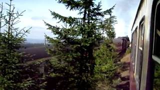 Zugkreuzung Goehteweg Brocken der Harzer Schmalspurbahnen HSB