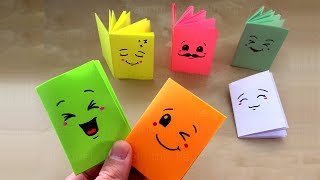 DIY Mini-Notizbuch basteln mit Papier: Heftchen für Schule & Geschenk. Origami Bastelideen falten