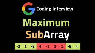 Maximum Subarray - LeetCode 53 - Coding Interview Questions