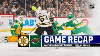 Bruins @ Wild 12/23 | NHL Highlights 2023