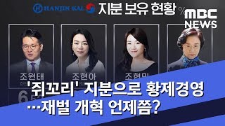 '쥐꼬리' 지분으로 황제경영…재벌 개혁 언제쯤? (2020.01.06/뉴스투데이/MBC)