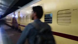 SECR Umaria Rail STN WAP7 locomotive with New Train no 11201 Nagpur Shahdol Exp ICF coach 20