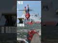 PG 13 vs R RATED Spiderman aeroplane jumping scence||