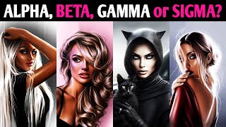 WHAT IS YOUR SECONDARY GENDER -ALPHA, BETA, GAMMA, SIGMA? Aesthetic Personality Quiz-1 Million Tests