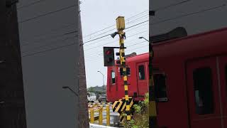 #shorts 名鉄犬山線 犬山遊園1号踏切 (2) #train #鉄道 #電車 #カンカンカンカン踏切 #踏切