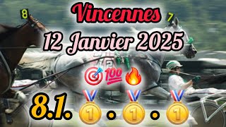 ♦️Direction Quinte demain Vincennes🎖12/01/2025