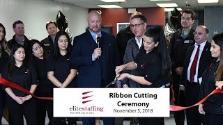 Village of Romeoville Ribbon Cutting 2018 - Elite Staffing