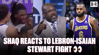 Shaq Reacts To LeBron James-Isaiah Stewart Altercation | Inside The NBA