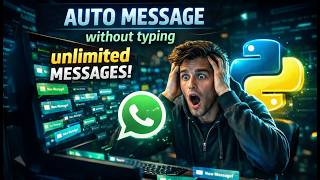 Send Messages Automatically Without Typing Using Python (10 Lines Code). PyAutoGUI Project beginner