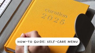 Self-Care Menu - Curation 2025 Planner How-To