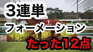 【馬券検証】3連単フォーメーションたった12点【馬券勝負】