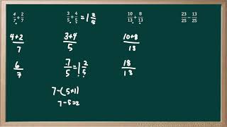 FRA 4 - add and subract fractions with similar denominators