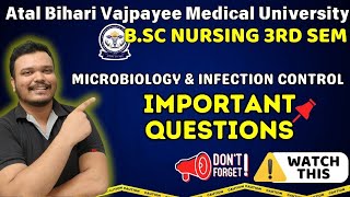 ABVMU BSC NURSING 3RD SEM | bsc nursing 3rd sem microbiology important questions | abvmu bsc nursing