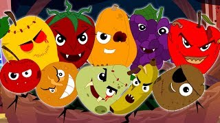 ten little fruits | haunted fruits | learn fruits | scary rhymes | nursery rhymes | kids songs