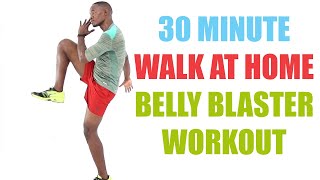 30 Minute Walk at Home Belly Blaster Workout 🔥 Burn 270 Calories 🔥