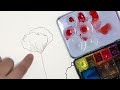 Step-By-Step Watercolor Tutorials Day 1 Poppies