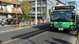 いすゞエルガ都営バスZ-B756(青戸)上23上野駅前経由上野松坂屋行き社会福祉会館前8時33分到着