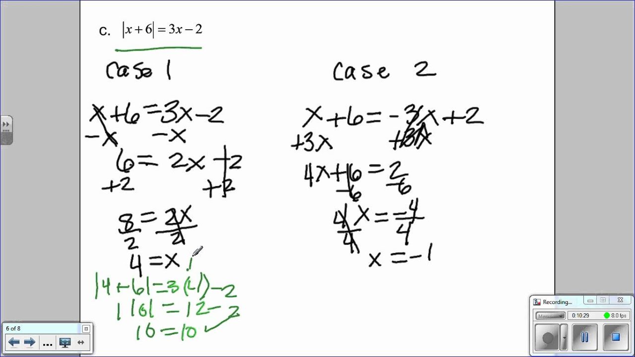 Algebra 2 Lesson 1-4 - YouTube