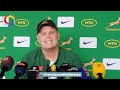 Springbok coach Rassie Erasmus looks ahead to the upcoming Rugby Championship.