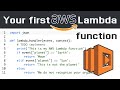 Your first AWS Lambda function ever | Very simple example