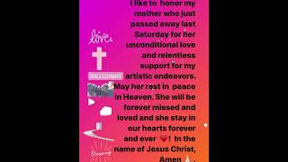 A tribute to my late beloved mother