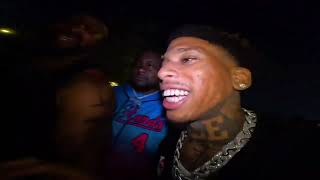 Lou Ratchett tried pressing NLE Choppa in front of Sophie Rain but his security stepped in 😭😭